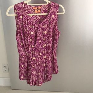 100% Silk Tory Burch sleeveless blouse